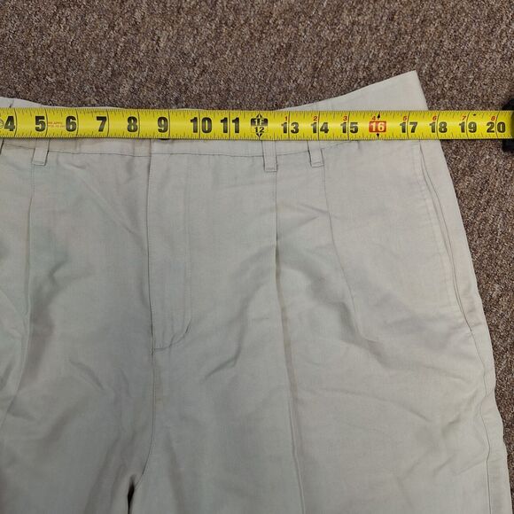 Havana Jacks Cafe Chino Pants Pleated Front Cuffed Hem Beige Men's Size 36 - Picture 7 of 12